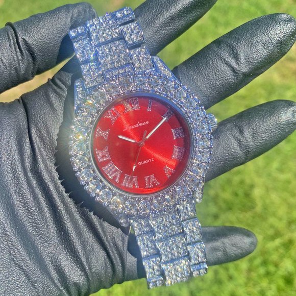 Full Iced out watch, necklace & bracelet - Picture 4 of 8